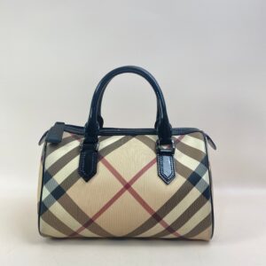 Burberry Bicolor Nova Check Medium Bowling Tote Bag