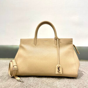 YSL Beige Cabas Rive Gauche Bag
