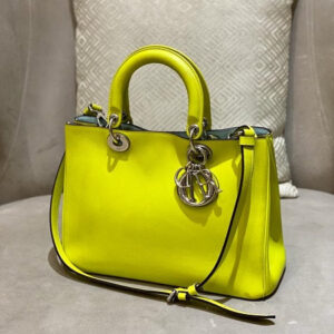Christian Dior Neon Green Diorissimo Medium Bag