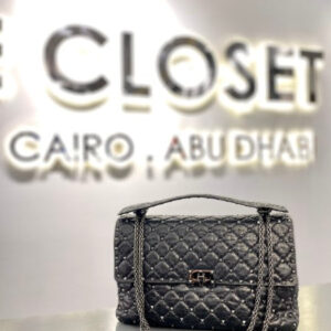 Valentino Black Spike Rockstud Large Bag