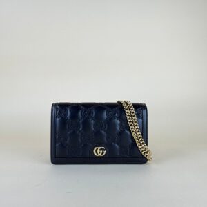 Gucci Black GG Matelasse Bag with Chains
