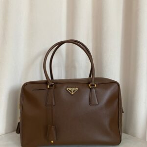 Prada Brown Bauletto Tote Bag