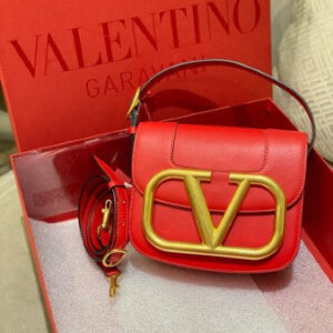 Valentino Red Super V Top Handle Bag