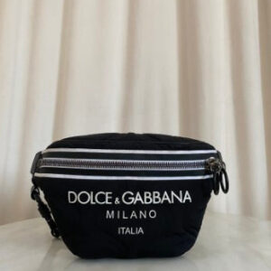 Dolce & Gabbana Bicolor Nylon Logo Waist Bag