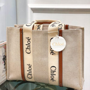 Chloe Bicolor Woody Large Tote Bag