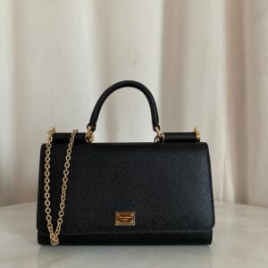 Dolce & Gabbana Black Dauphine Phone Bag