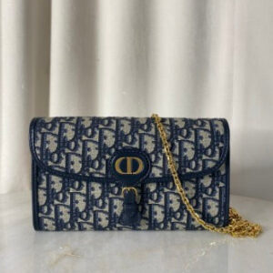 Christian Dior Blue Bobby East West Pouch