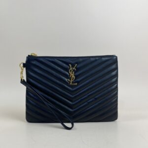 YSL Black Cassandra Classic Clutch