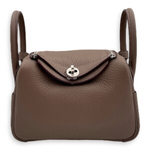 Lindy II Mini Etoupe in Clemence, Palladium hardware