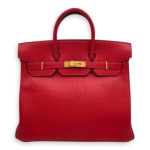 HAC 32 Rouge Vif in Chevre Coromandel, Gold hardware