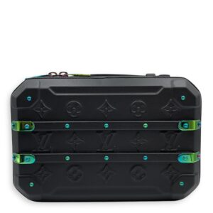 Limited Edition Future Trunk Black Crossbody Bag in Calfskin, Resin/Rainbow hardware