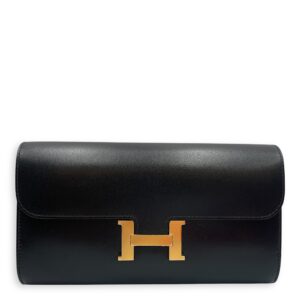 Constance To Go Black Crossbody Bag in Box, Gold hardware