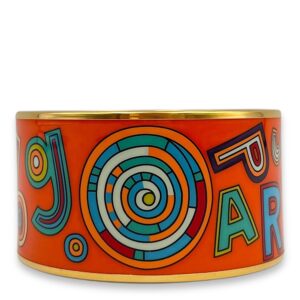 Enamel Orange/Rouge/Vert Bracelet, Gold hardware
