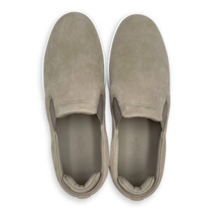 Lucky Slip-on 38.5 Beige Galet Sneakers in Suede Leather