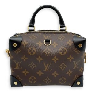 Malle Souple Petite Monogram Shoulder Bag in Canvas, Gold hardware