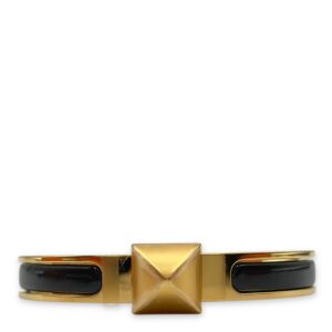 Mini Clic Medor PM Black Bracelet, Gold hardware