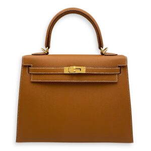 Sellier Kelly 25 Gold in Epsom, Gold hardware