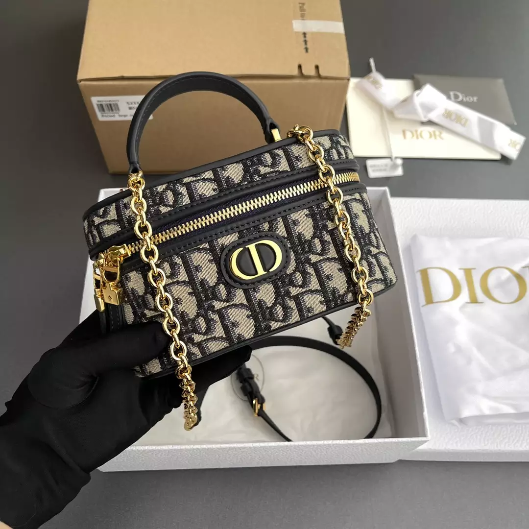 30 Montaigne Mini Vanity Case Blue Dior Oblique - Repbags.ru - Image 10
