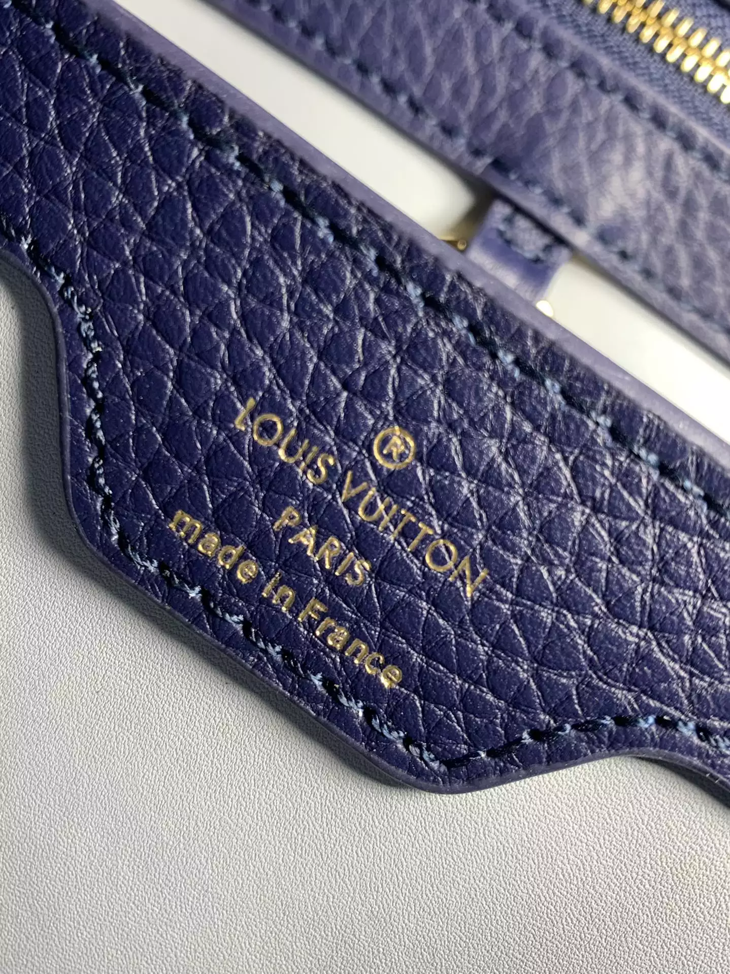 Capucines MM Blossom Chain Handbag French Blue - Repbags.is - Image 11