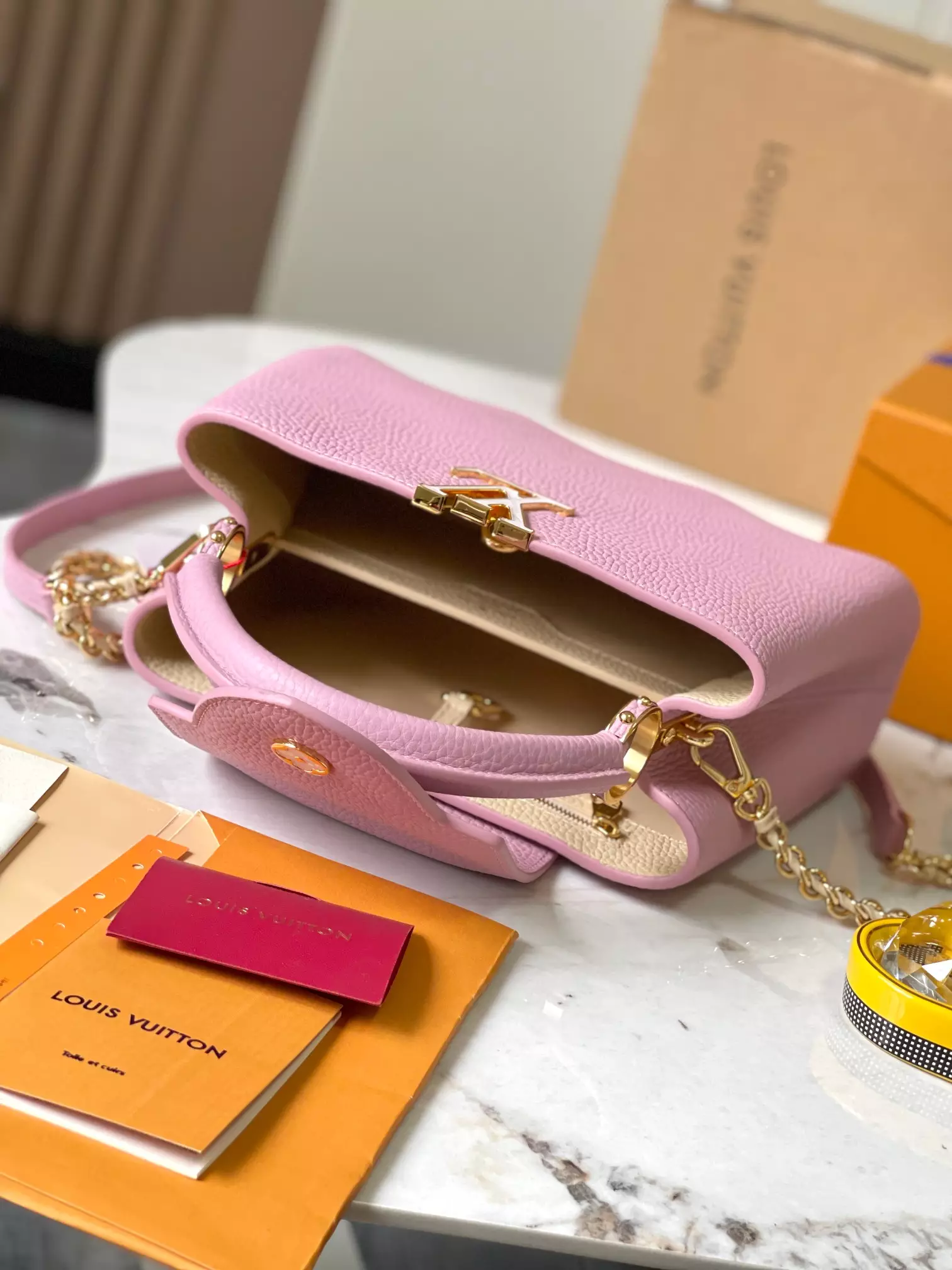 LV Capucines BB Capushell in Light Pink - Repbags.is - Image 10