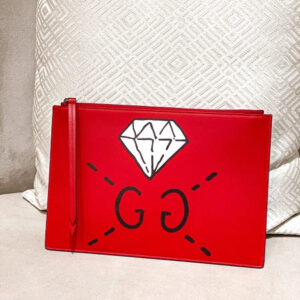 Gucci Red Diamond GG Messenger Clutch