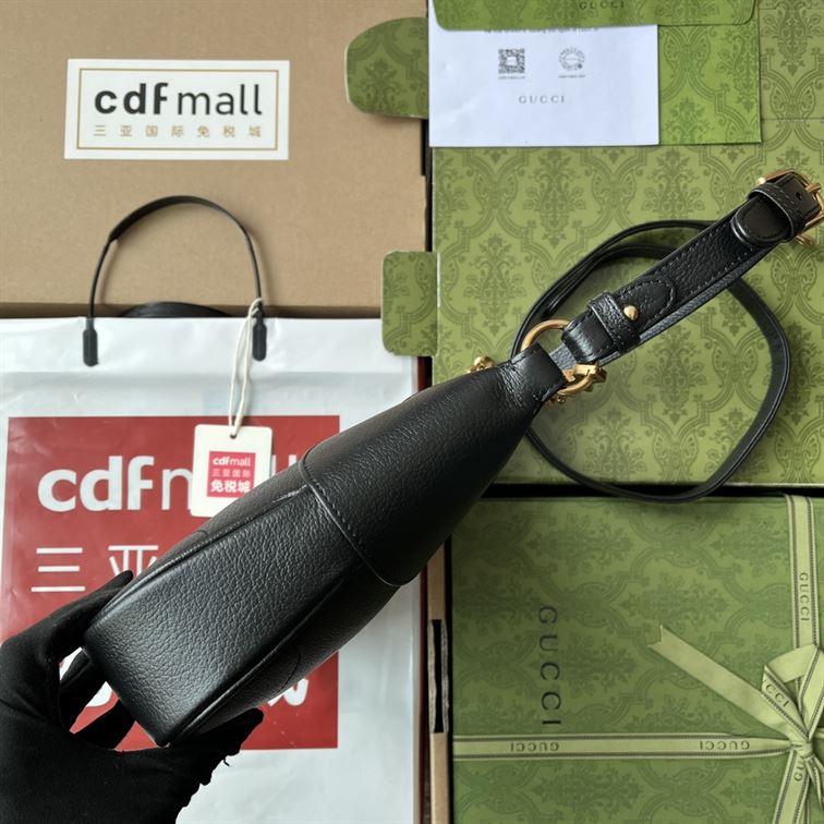 Aphrodite small shoulder bag Black soft leather - GB112 - Image 7