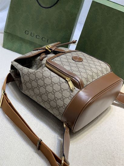 Backpack with Interlocking G Beige and ebony - GB069 - Image 11