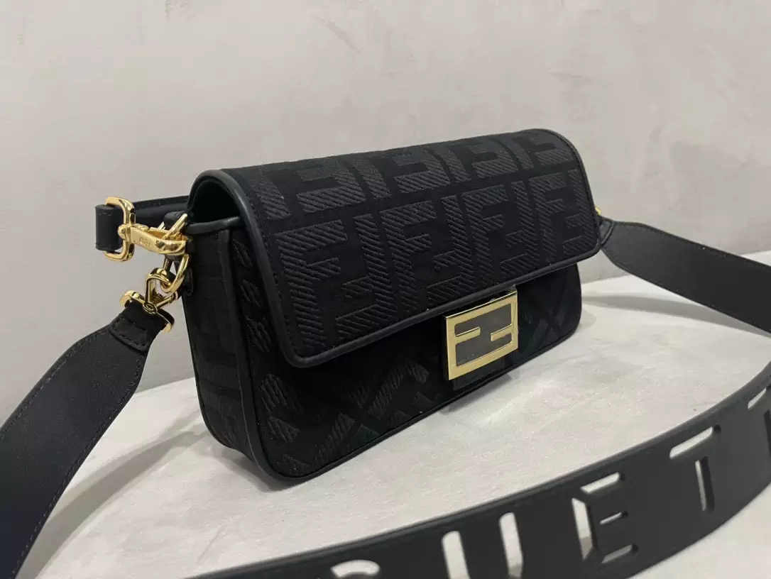Baguette Black FF Canvas Bag - Repbags.ru - Image 4