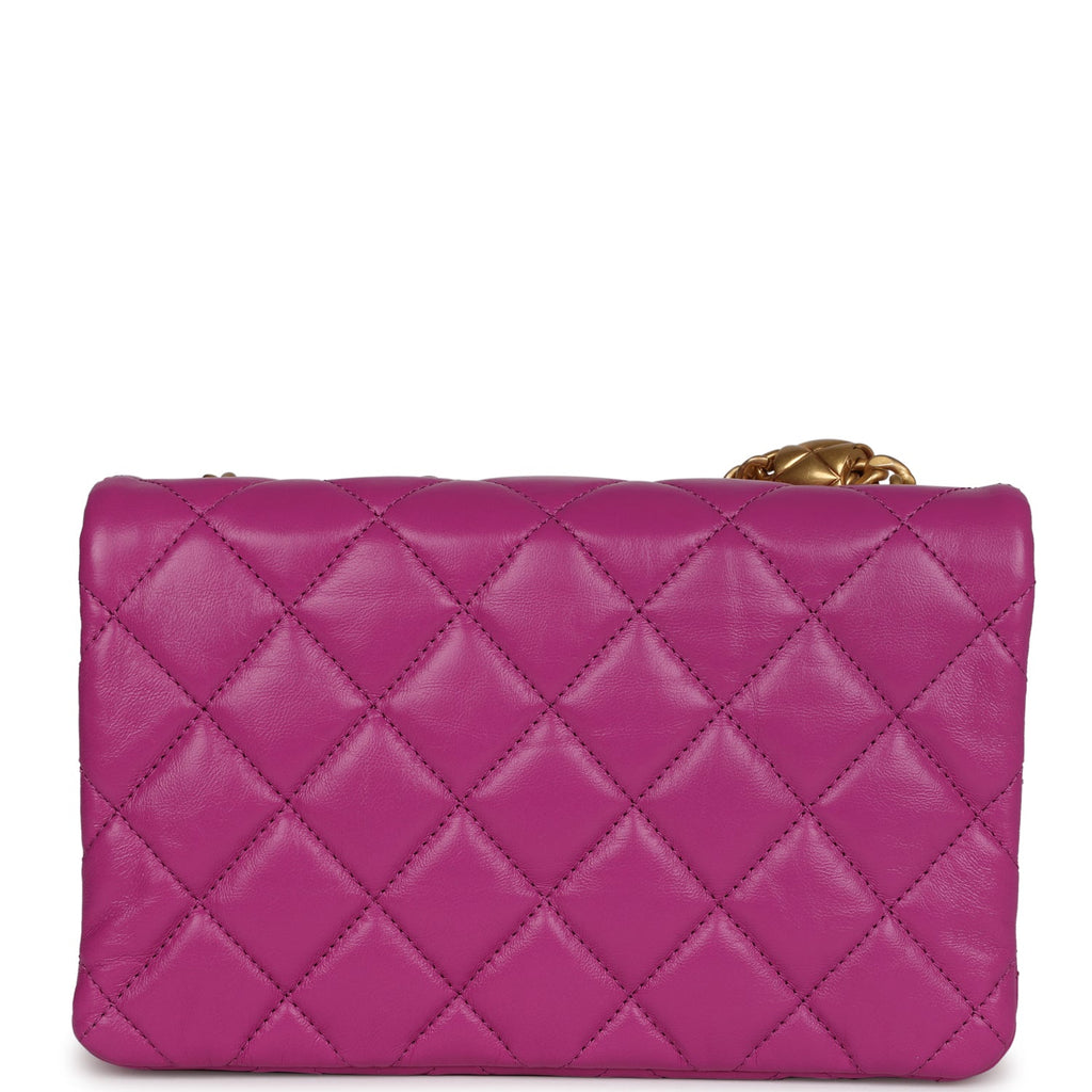 Chanel Small Crush Flap Bag Purple Shiny Aged Calfskin Brushed Gold Hardware - Image 5