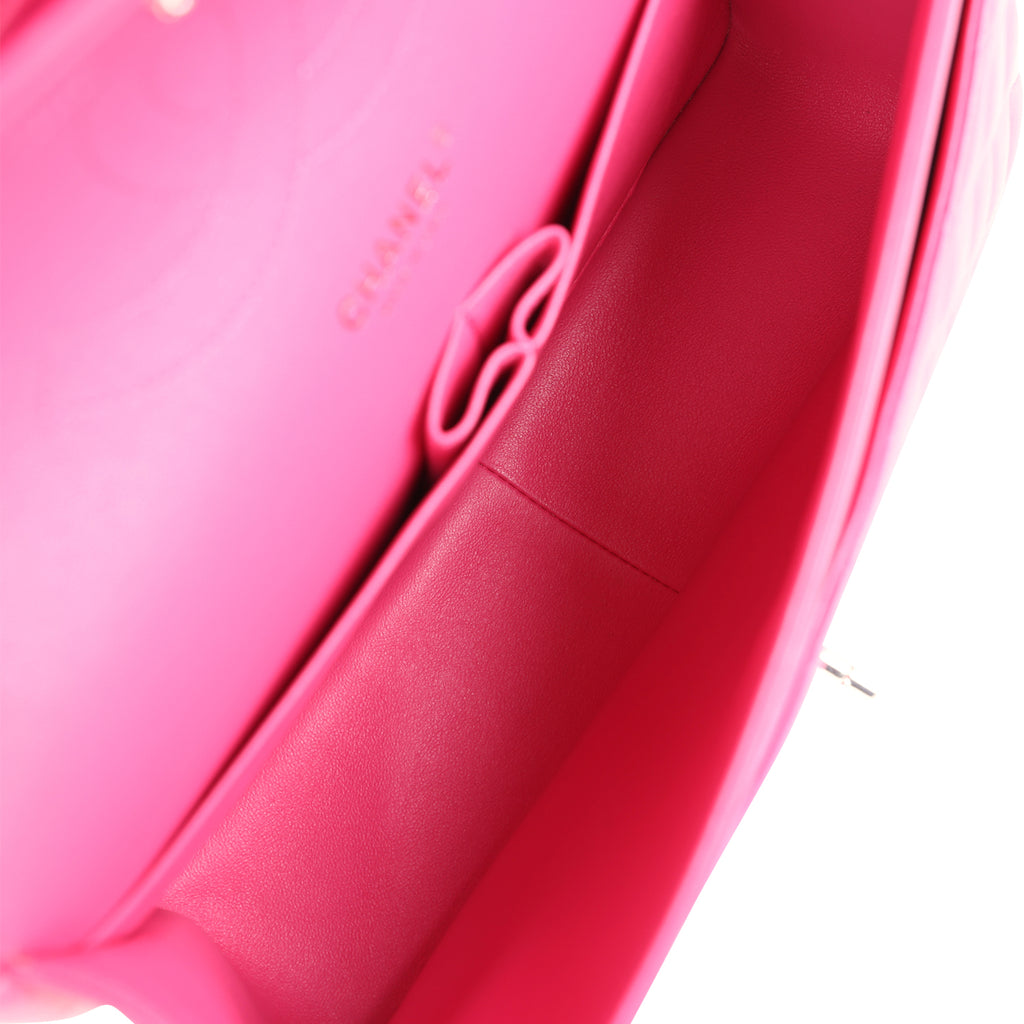 Pre-owned Chanel Jumbo Classic Double Flap Pink Lambskin Silver Hardware - Image 10