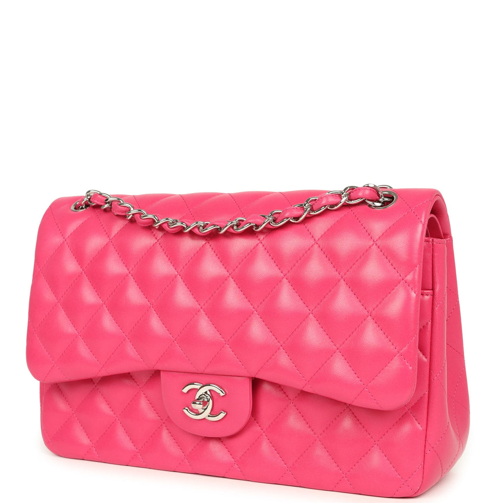 Pre-owned Chanel Jumbo Classic Double Flap Pink Lambskin Silver Hardware - Image 6