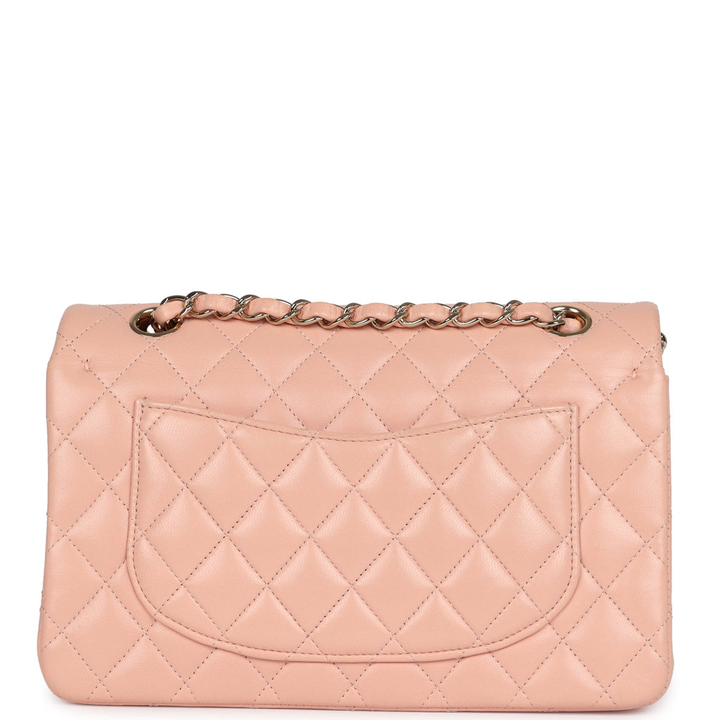 Pre-owned Chanel Small Classic Double Flap Light Pink Lambskin Gold Hardware - Image 5