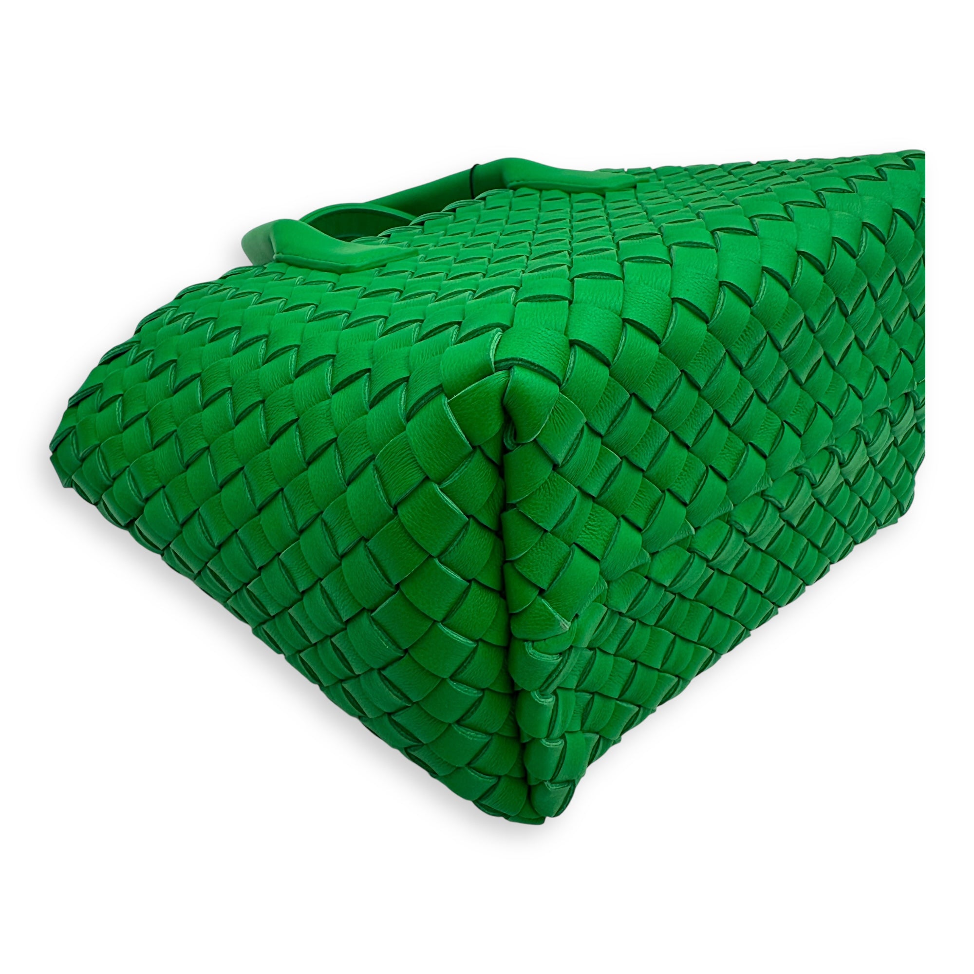 Cabat Top Handle Bag Green in Lambskin, Gold hardware - Image 9