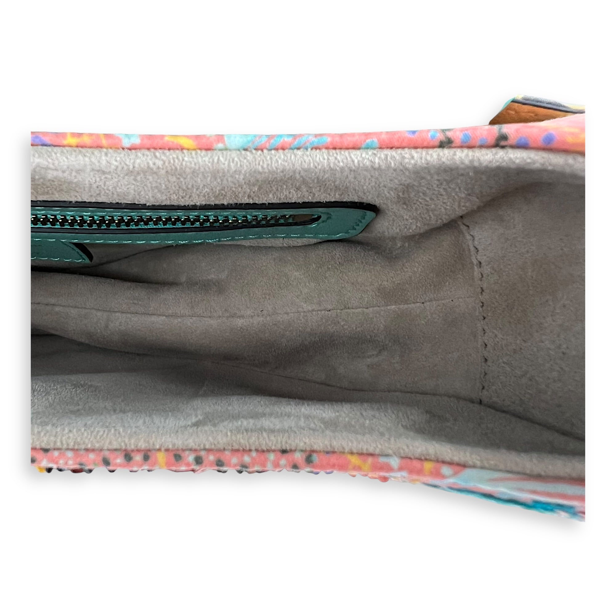 Saddle Shoulder Bag Medium Multi-colour in Beads, Gold hardware - Image 11