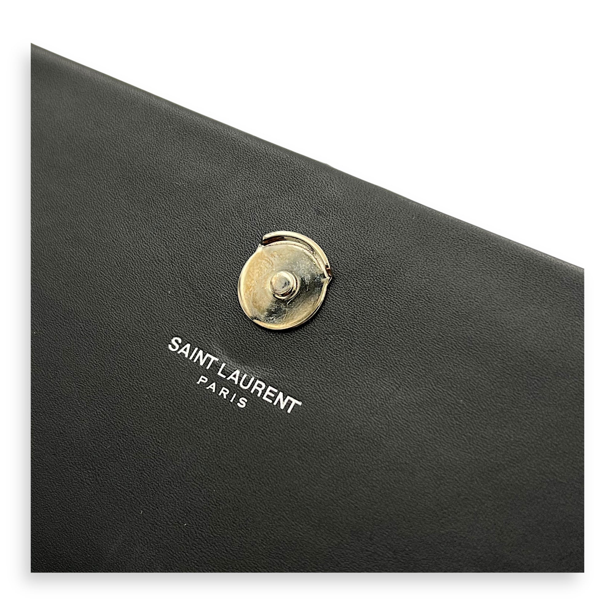 Kate Crossbody Bag Black in Calfskin, Silver hardware - Image 14