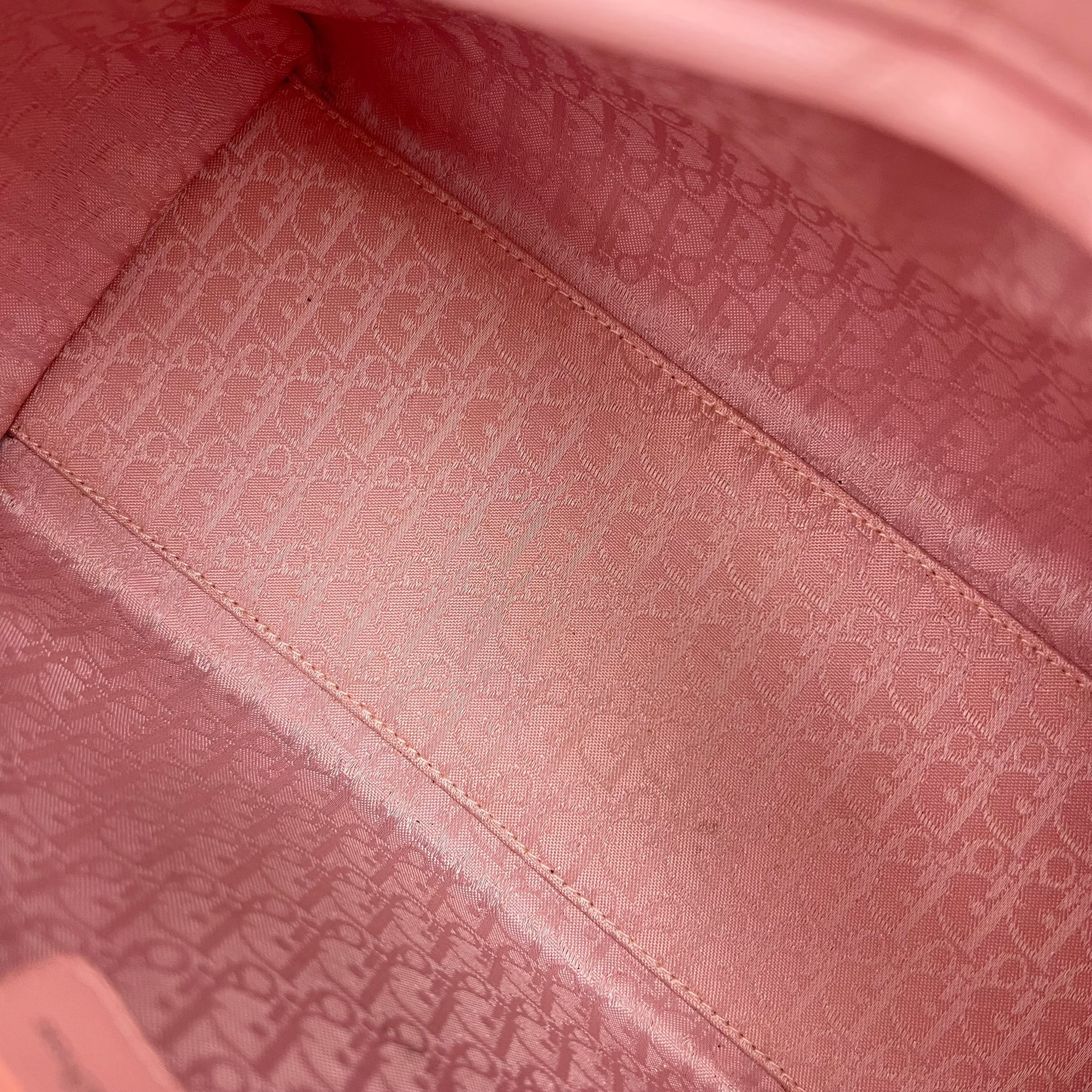 Lady Dior Top Handle Bag Medium Pink in Calfskin, Silver hardware - Image 20