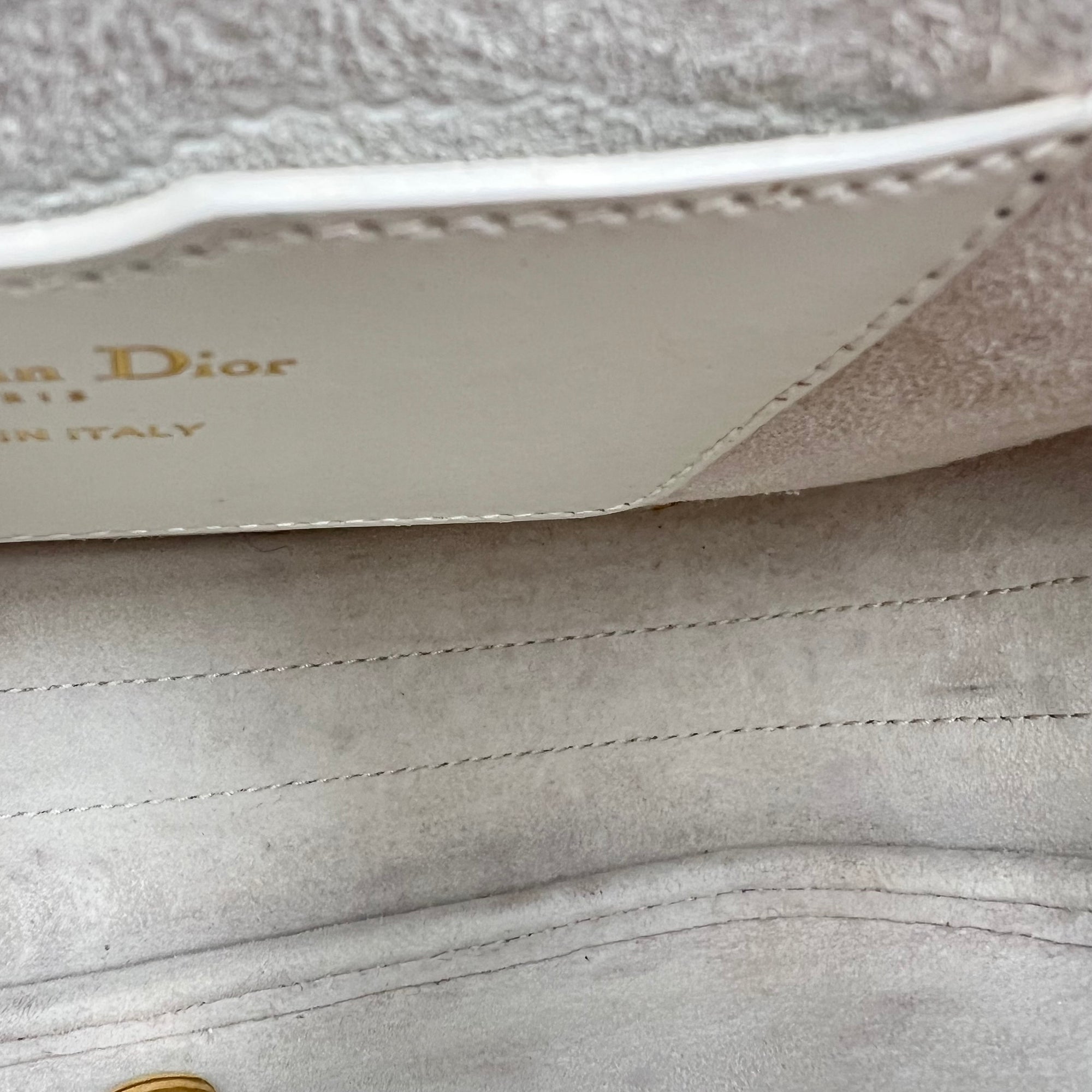 Bobby Medium White Crossbody Bag in Calfskin, Gold hardware - Image 15