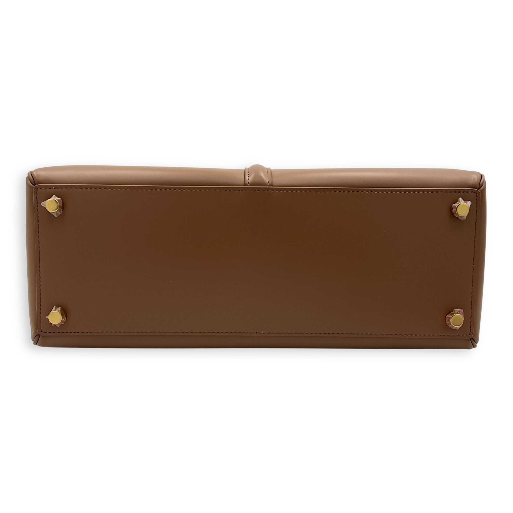 16 Top Handle Bag Brown in Calfskin, Gold hardware - Image 6