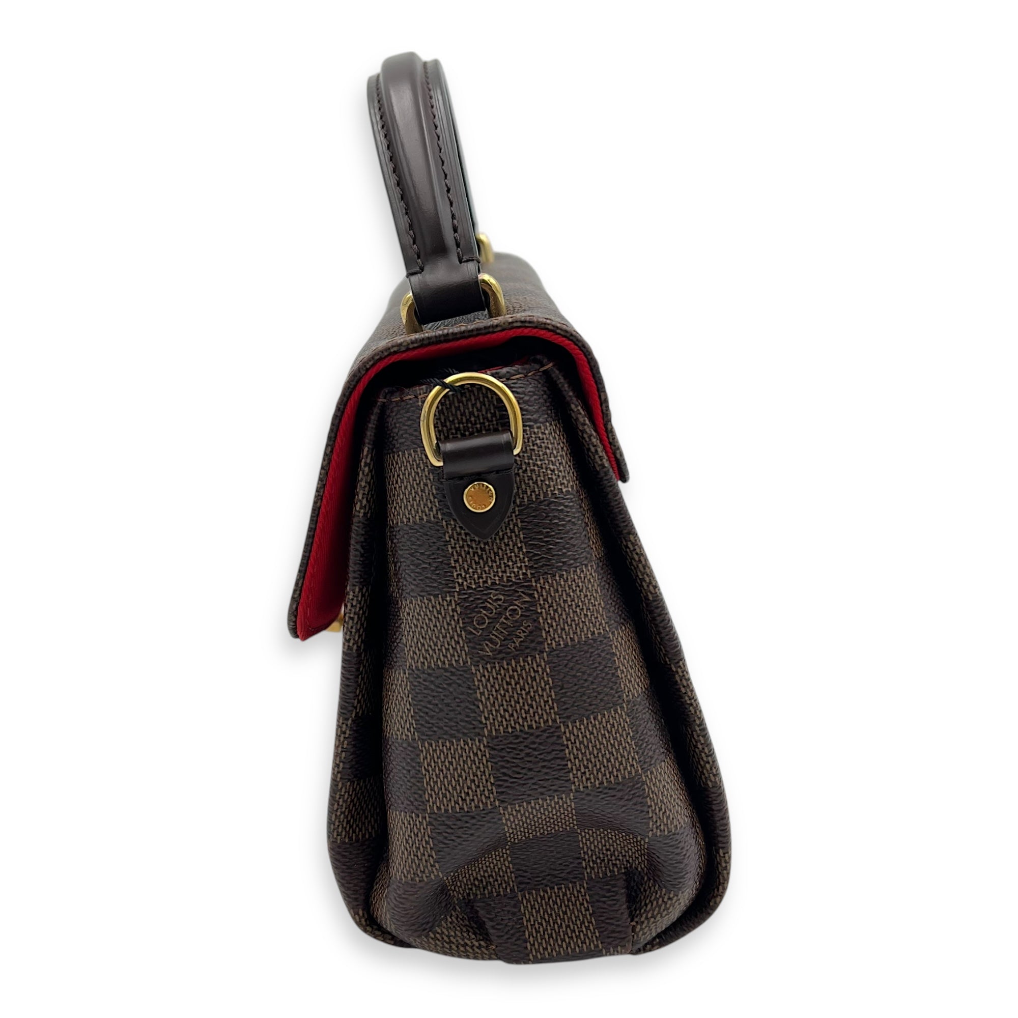 Croisette Top Handle Bag Brown in Coated Canvas, Gold hardware - Image 4