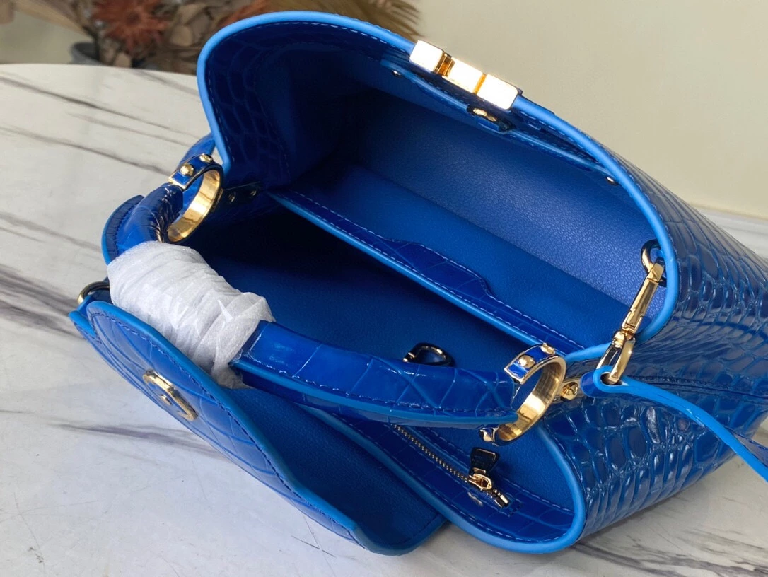 Capucines BB Crocodilien Brillant Bag - Image 5