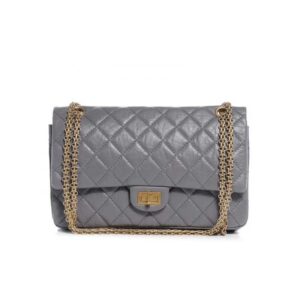 Chanel Grey Quilted Aged Leather Reissue