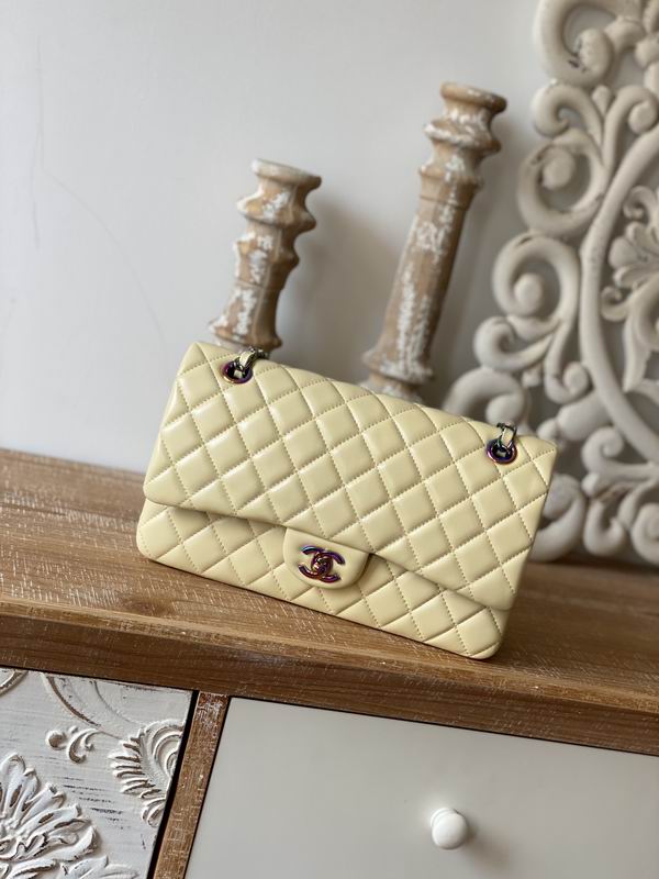 Chanel Medium Classic Handbag Yellow - Image 3