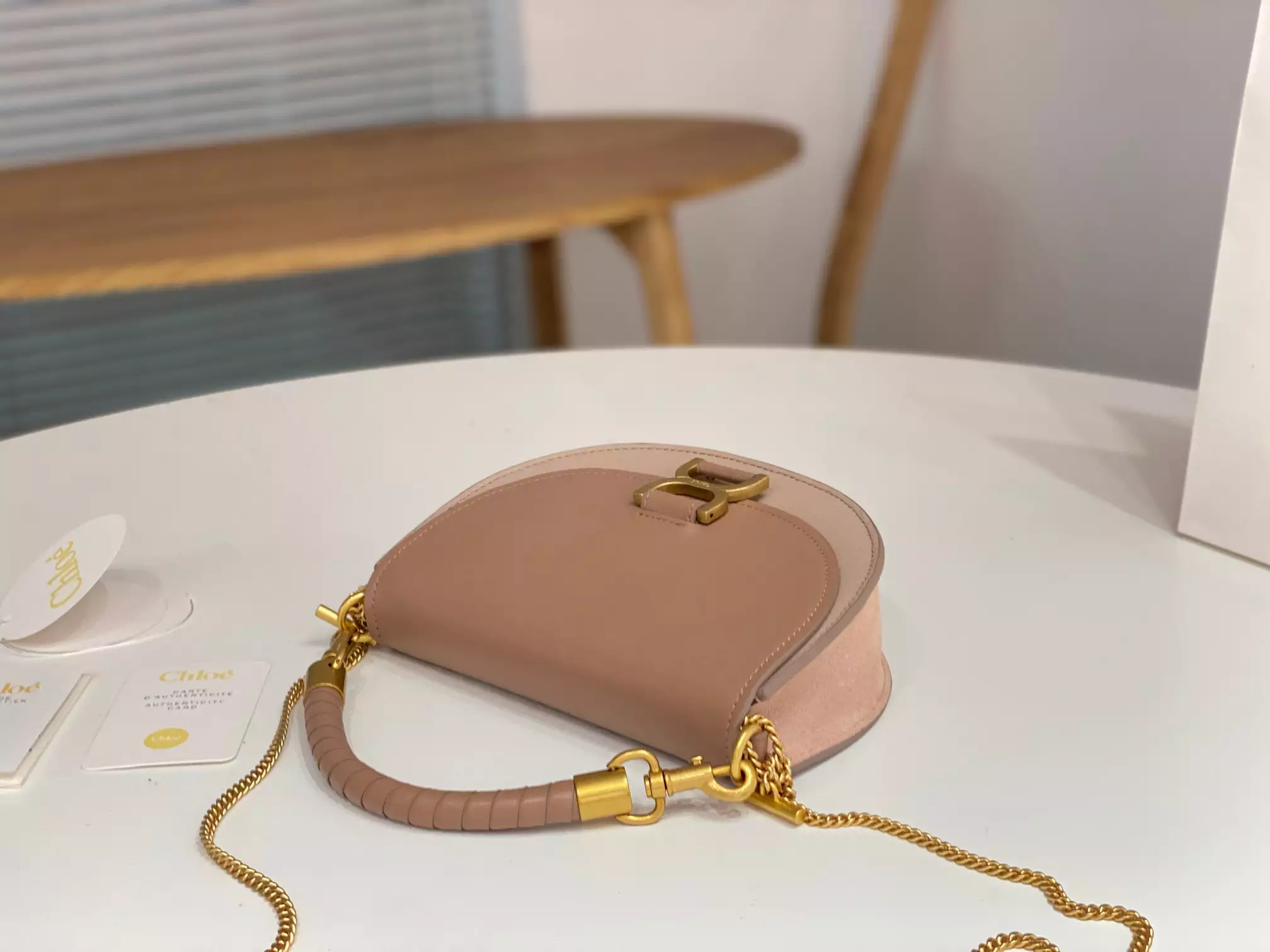 Chloé Marcie Chain Flap Bag in Woodrose - Repbags.ru - Image 5