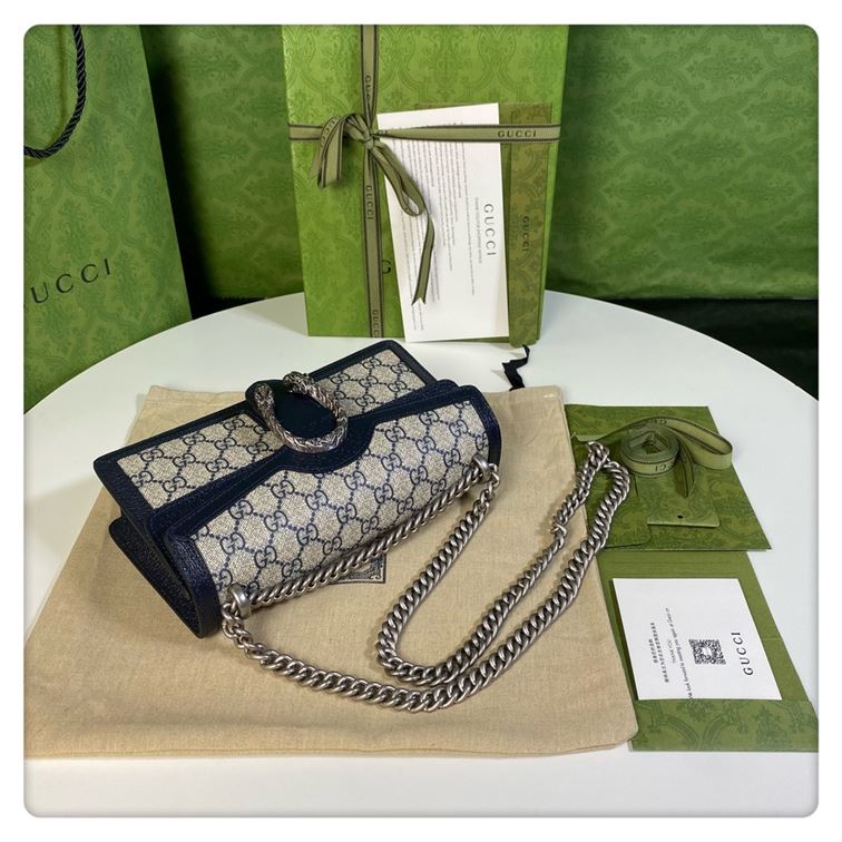 Dionysus GG small shoulder bag Beige and blue - Image 8