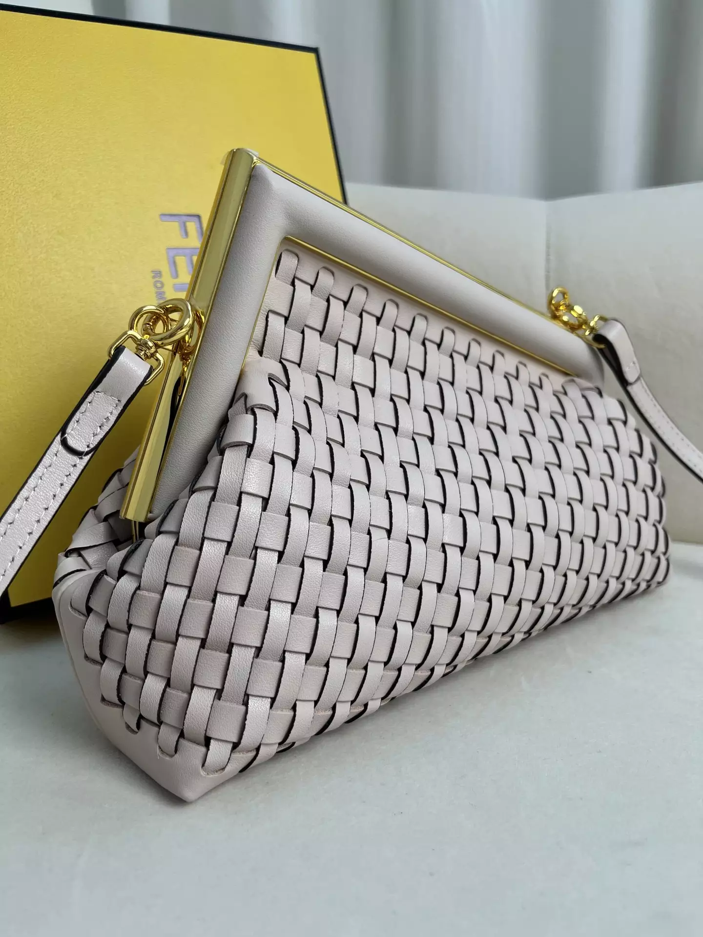 Fendi First Small Camellia Interlaced Leather Bag - Repbags.ru - Image 6