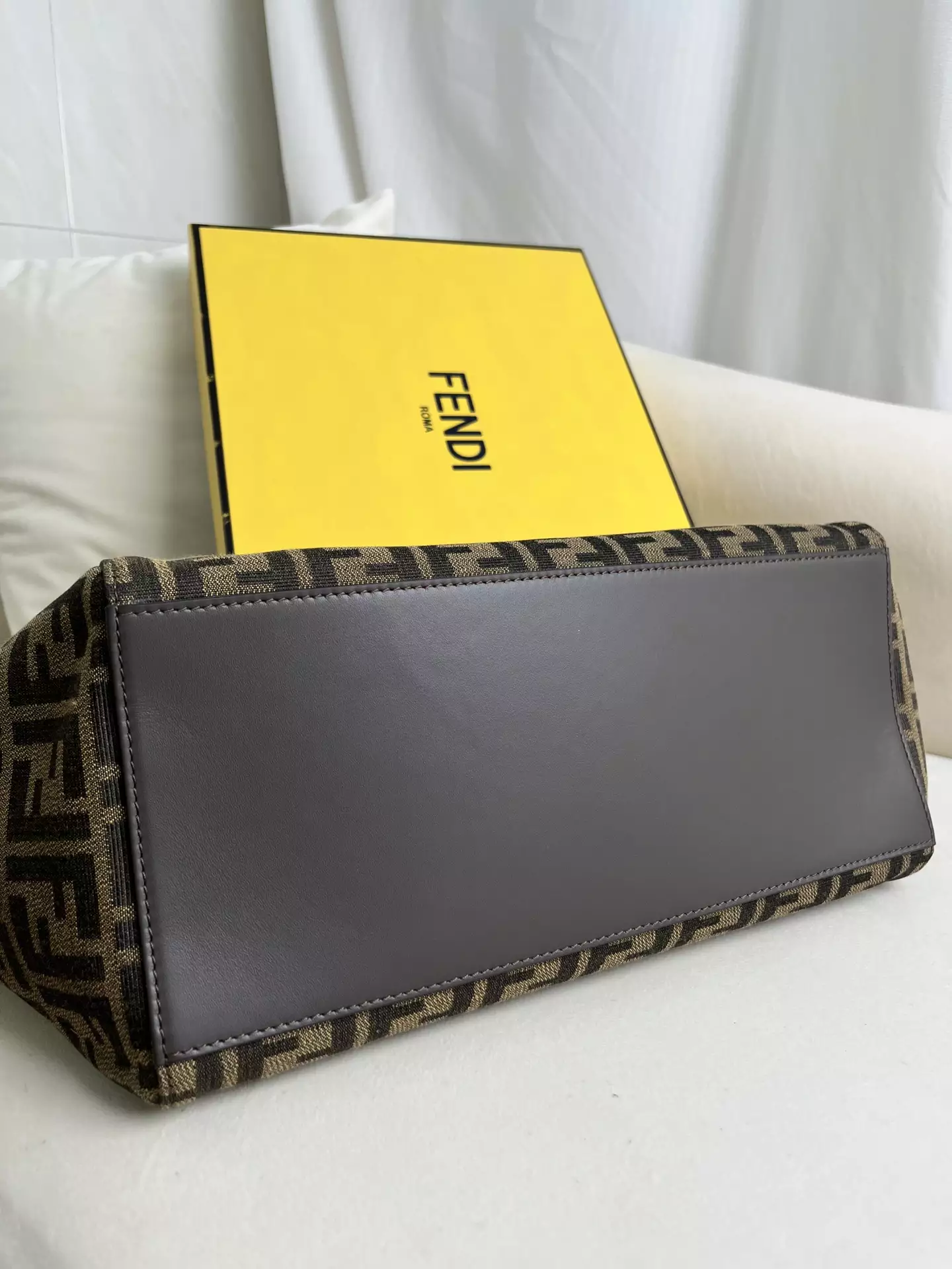 Fendi Origami Large Brown FF Jacquard Fabric Bag - Repbags.ru - Image 7