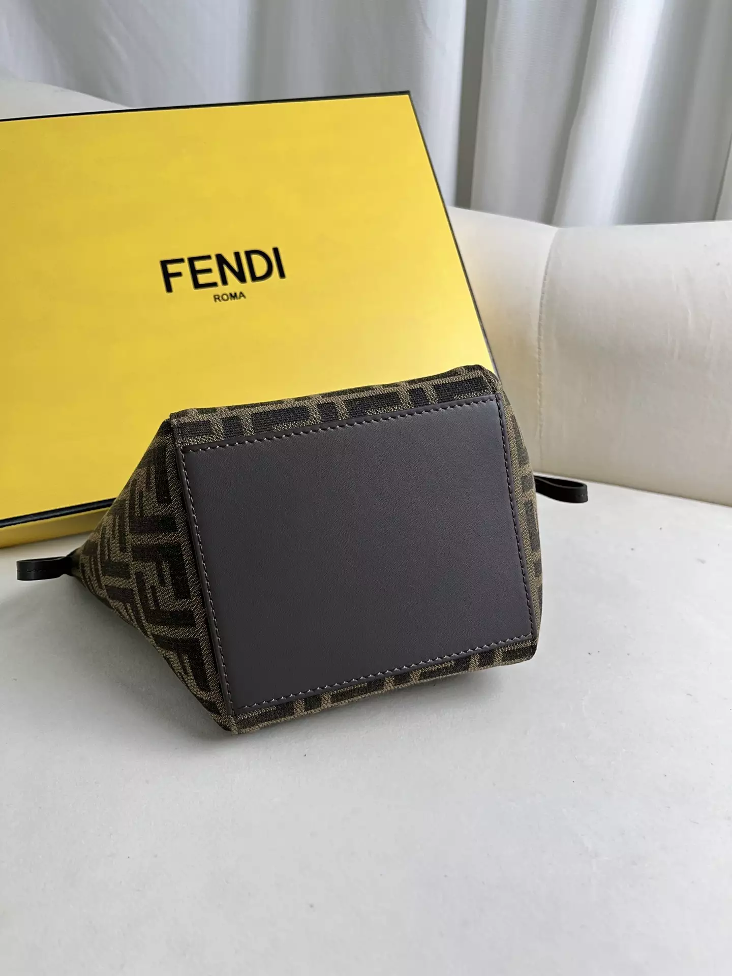 Fendi Origami Mini Brown FF Jacquard Fabric Bag - Repbags.ru - Image 10