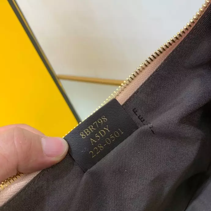 Fendigraphy Small Pale Pink Leather Bag - Repbags.ru - Image 11