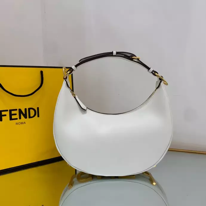 Fendigraphy Small White Leather Bag - Repbags.ru - Image 3