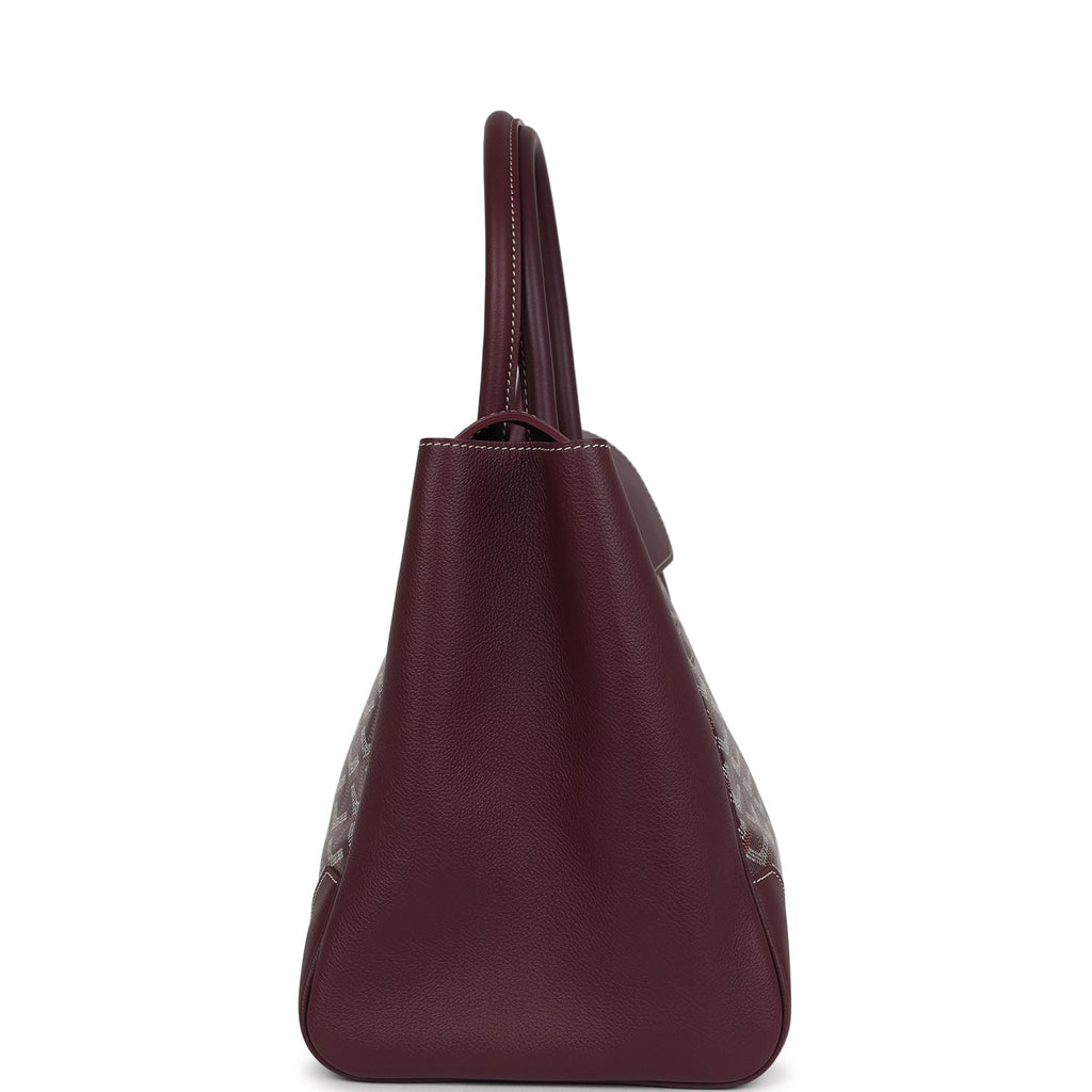 Goyard Saigon Tote Burgundy Goyardine Canvas Palladium Hardware - Image 4